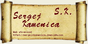 Sergej Kamenica vizit kartica